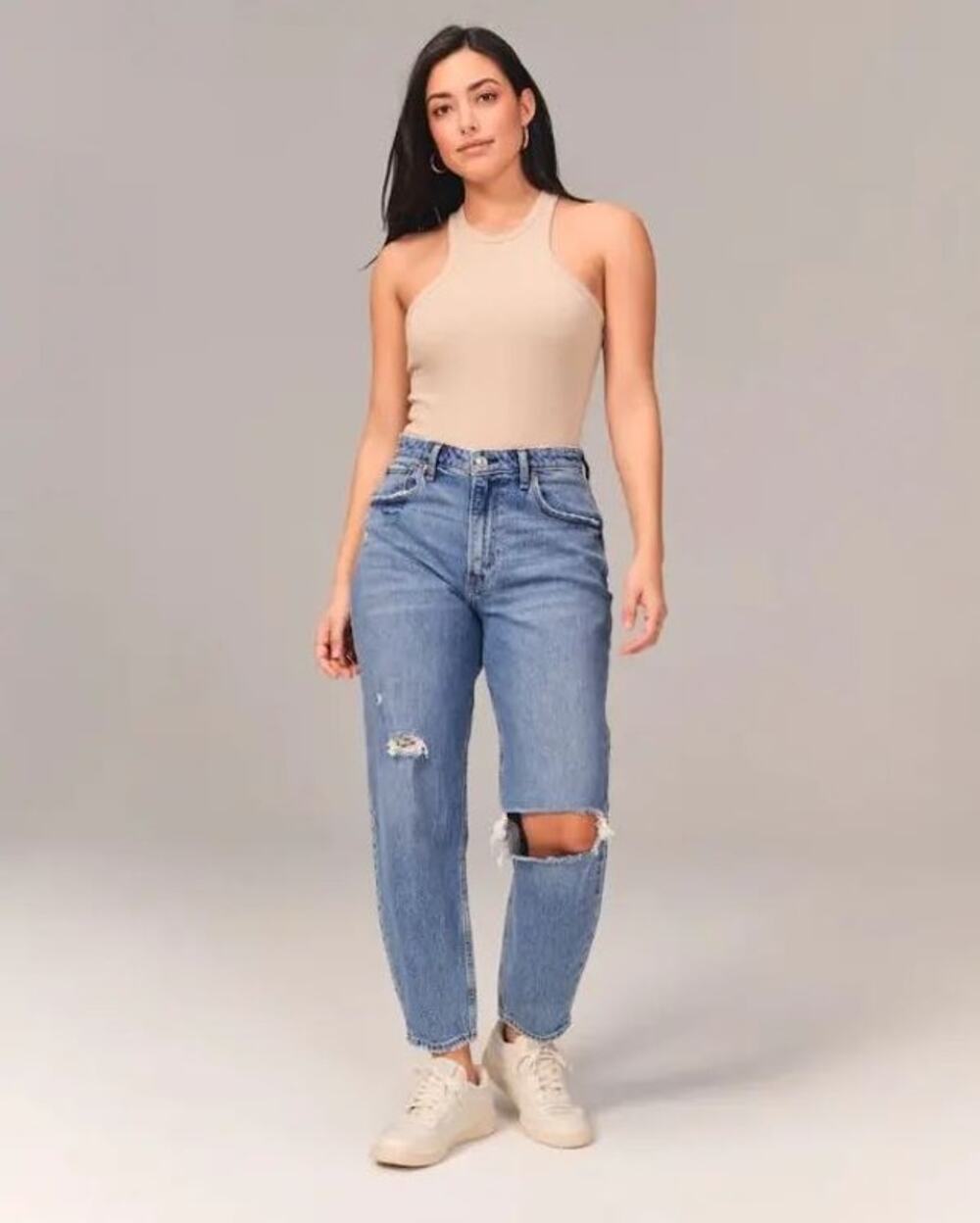 Abercrombie & Fitch A&F The 80's High Rise Mom Jeans Blue Wash Womens Size 00/24